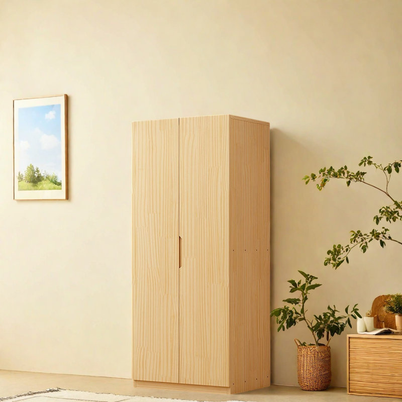 Simple Wooden Colour Wardrobe, H 79 po x l 24 po x P 24 po