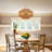 Hand-Woven Rattan Chandelier Boho Vintage Light Fixture With Adjustable Chain For Dining Room Bedroom Kitchen Island Entryway-956522023-956522022