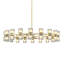 Luminaire de lustre rond moderne doré-784904000