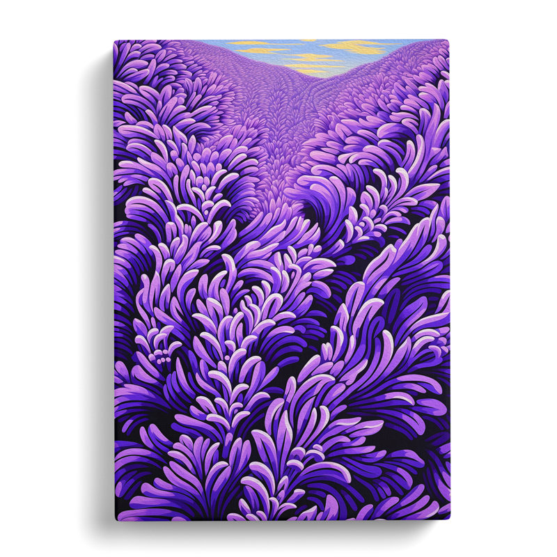 Lavender Flower Op - Wrapped Canvas, 50cm H x 35cm W x 3cm D