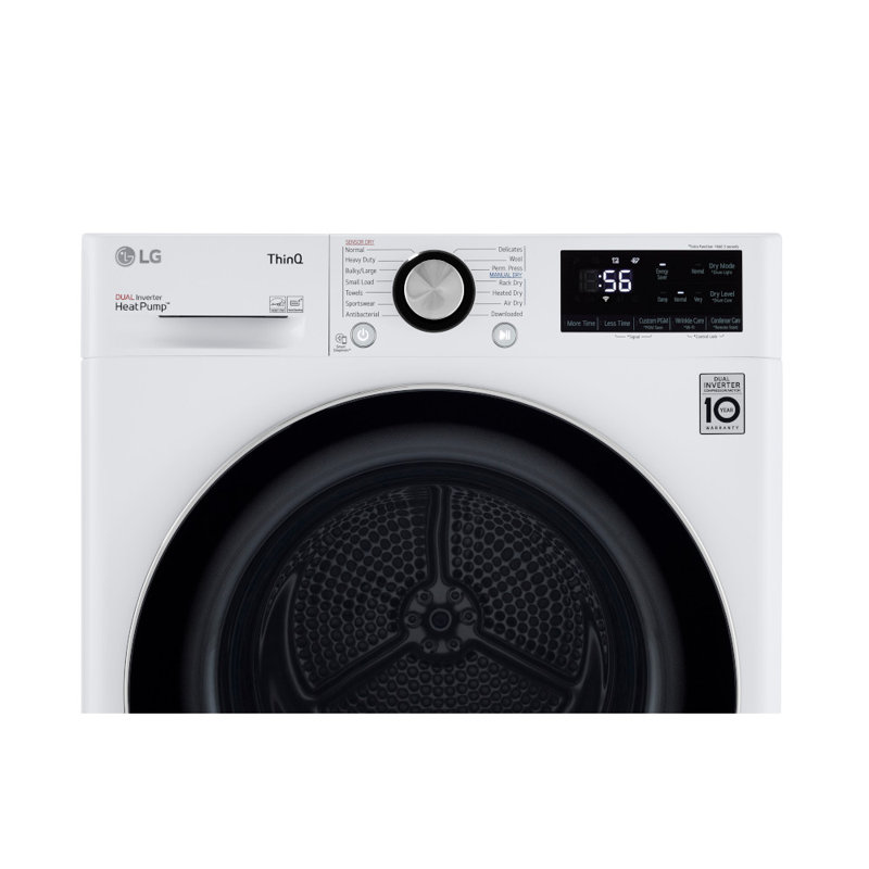 4.2 Cu.ft. White Smart Stackable Front Load Dryer with Steam