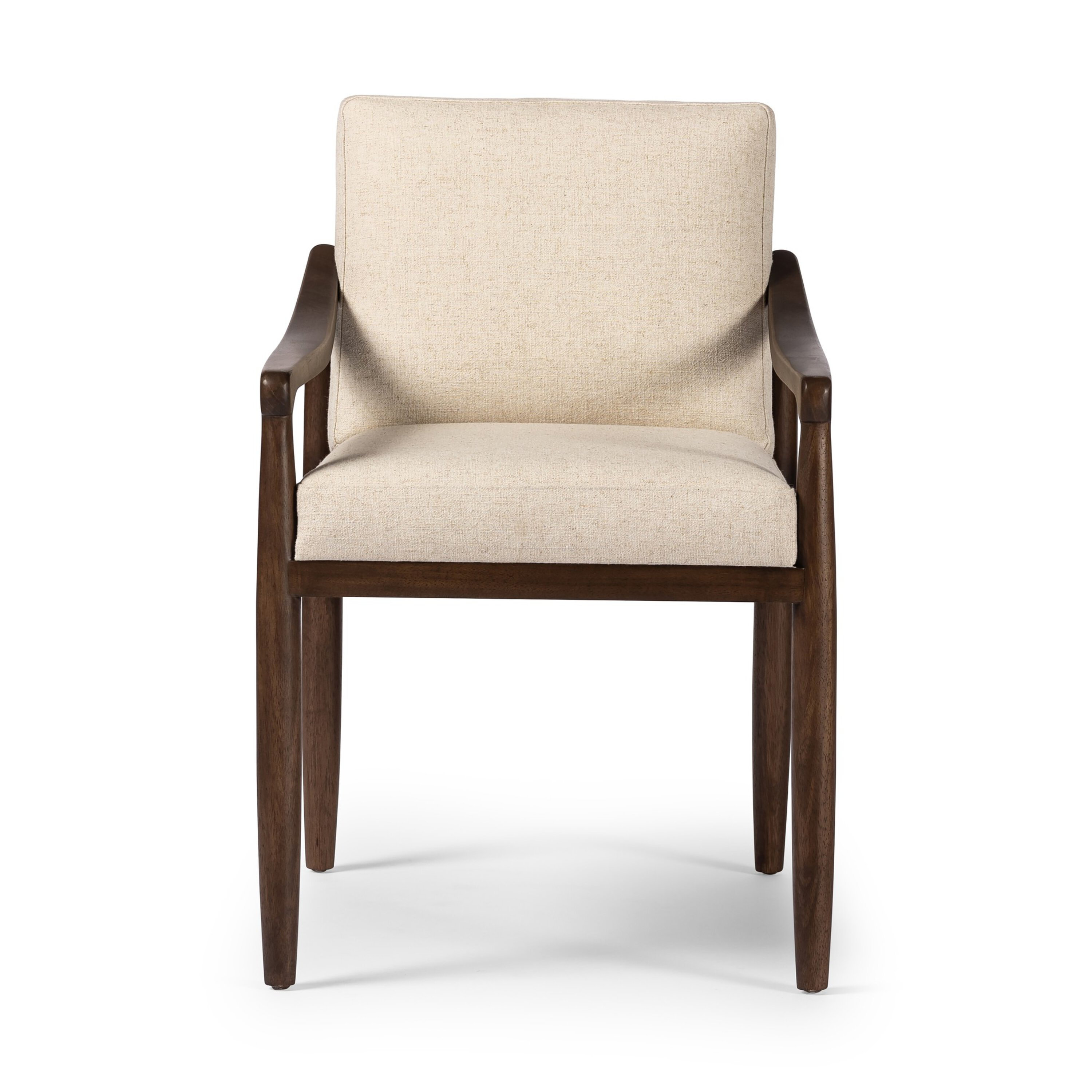 AllModern Eris Linen Blend Upholstered Back Armchair Dining Chair | Wayfair