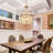 Modern 4-Light Boho Empire Wood Chandelier