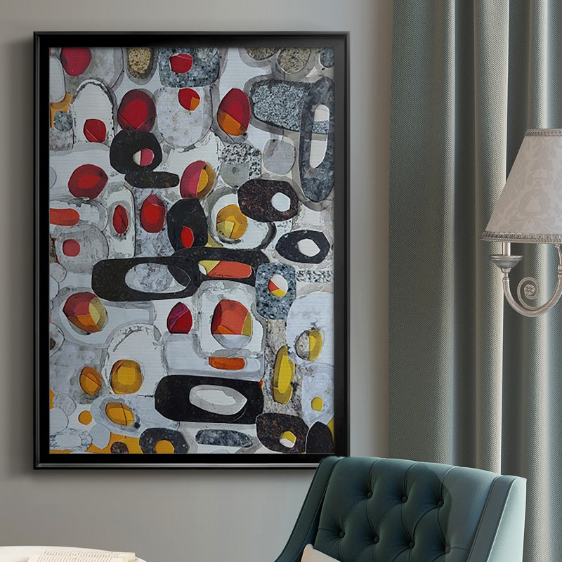 Fruit Collage I, impression sur papier, H 30,5 po x l 22,5 po x P 1 po, Noir