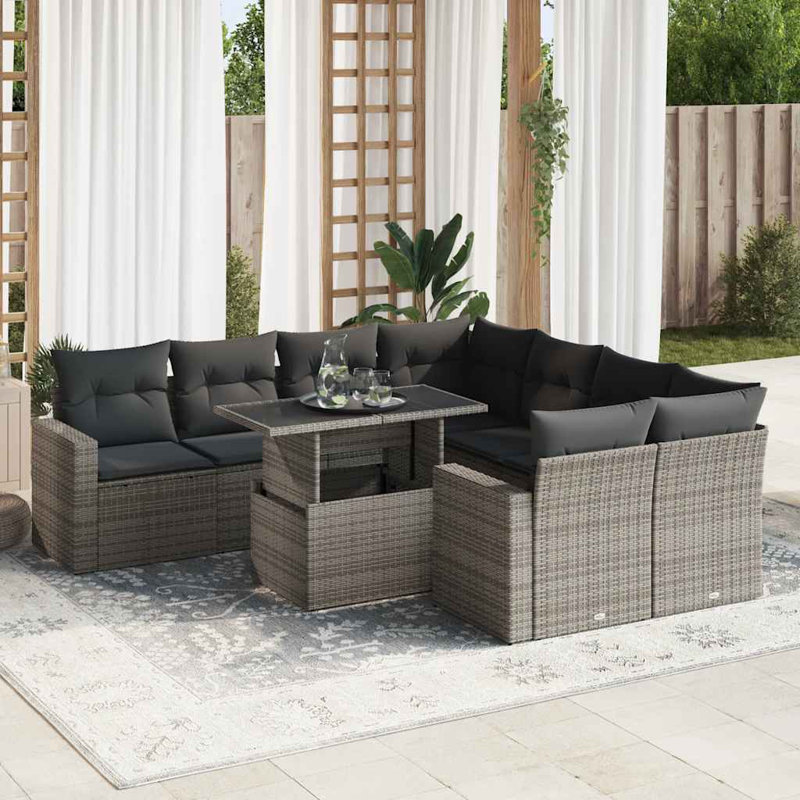  Garden Sofa Set Grey, Gray