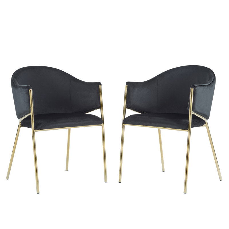 Chaise rembourrée Modern, Noir