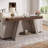 Chasidi Rectangular Pedestal Console Table-687109063