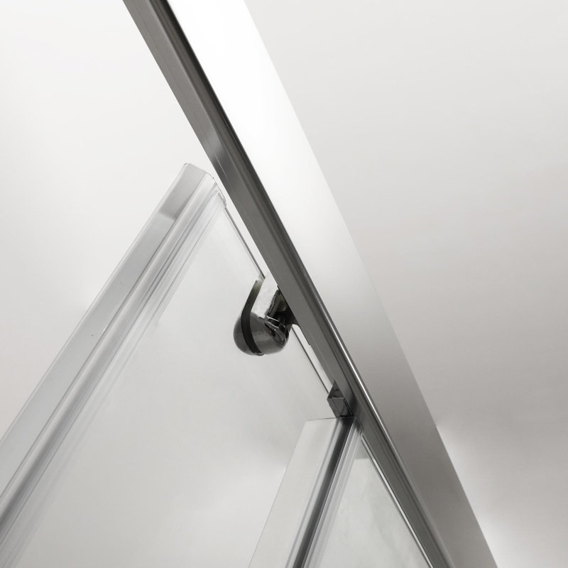 60"W x 72"H Silent and Smooth Single Sliding Shower Door, Brushed Nickel