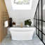 Cloud 62" x 29.875" Freestanding Soaking Solid Surface Bathtub with Wetmar Bio-70767157-110843007