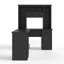 Bureau d'ordinateur en L avec rangement spacieux, noir élégant, 65 po de large, idéal pour le bureau, le salon ou le bureau