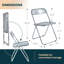 Chaise d'appoint pliante en acrylique Birgitta-931903206
