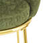 Tabouret de bar Celano Indoor moderne et luxueux, revêtement vert olive, pattes dorées polies, lot de 4-568402190
