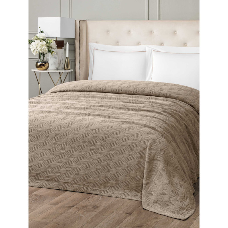 Maisie Sateen Coverlet, Brown