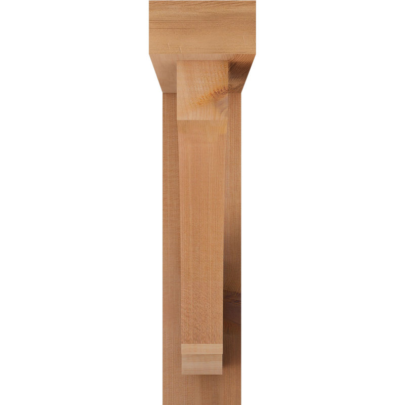 Support de bloc impérial avec entretoise décalée, 18 po x 18 po, Cèdre rouge occidental de l 4 po (scié brut)