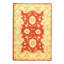 Farahan Wool Oriental Area Rug in Cream/Rust