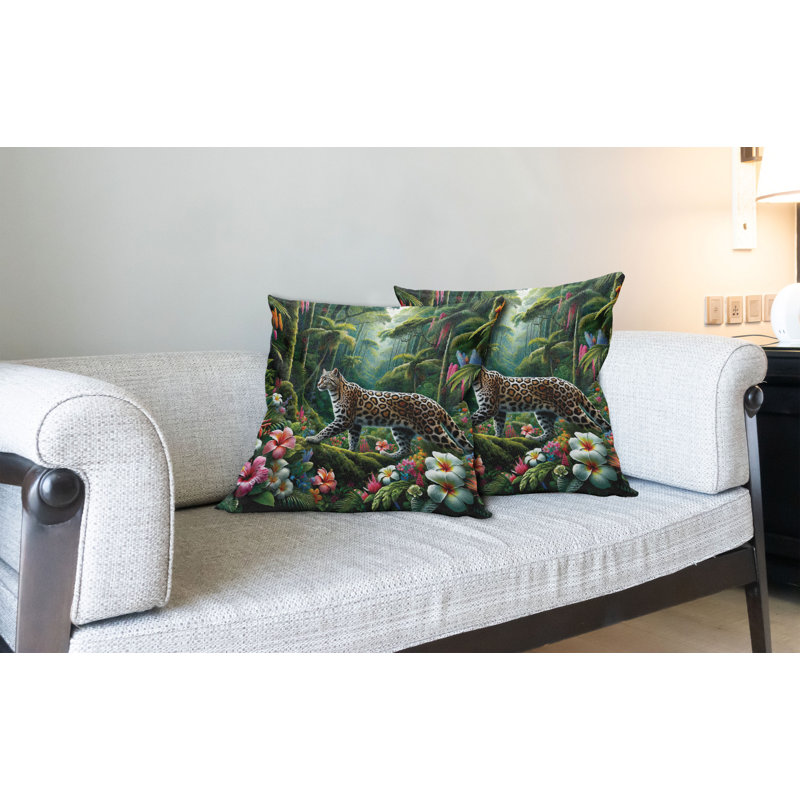 Fabric Reversible Throw Pillow, 24"H x 24"W, Square