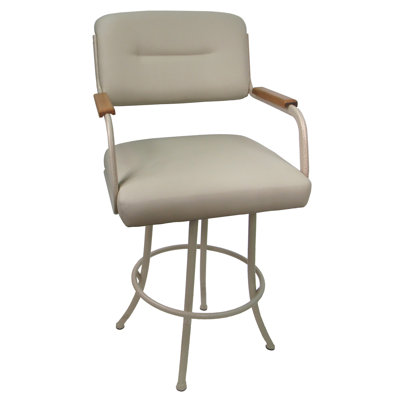Tabouret de bar pivotant en métal Ivette - M-114 - Beige océan - Beige naturel