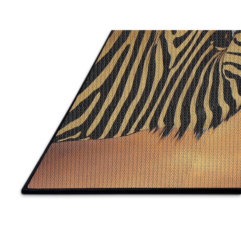 Tapis orange / noir, Rectangle 5 pi x 8 pi