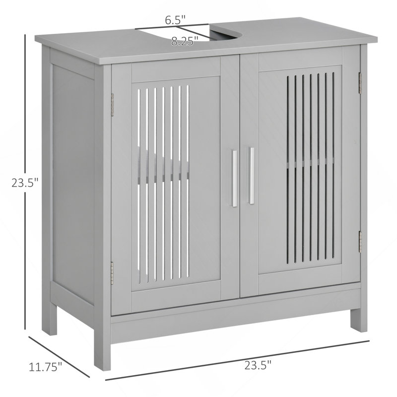 Armoire de salle de bain sous le lavabo avec 2 portes Kleankin