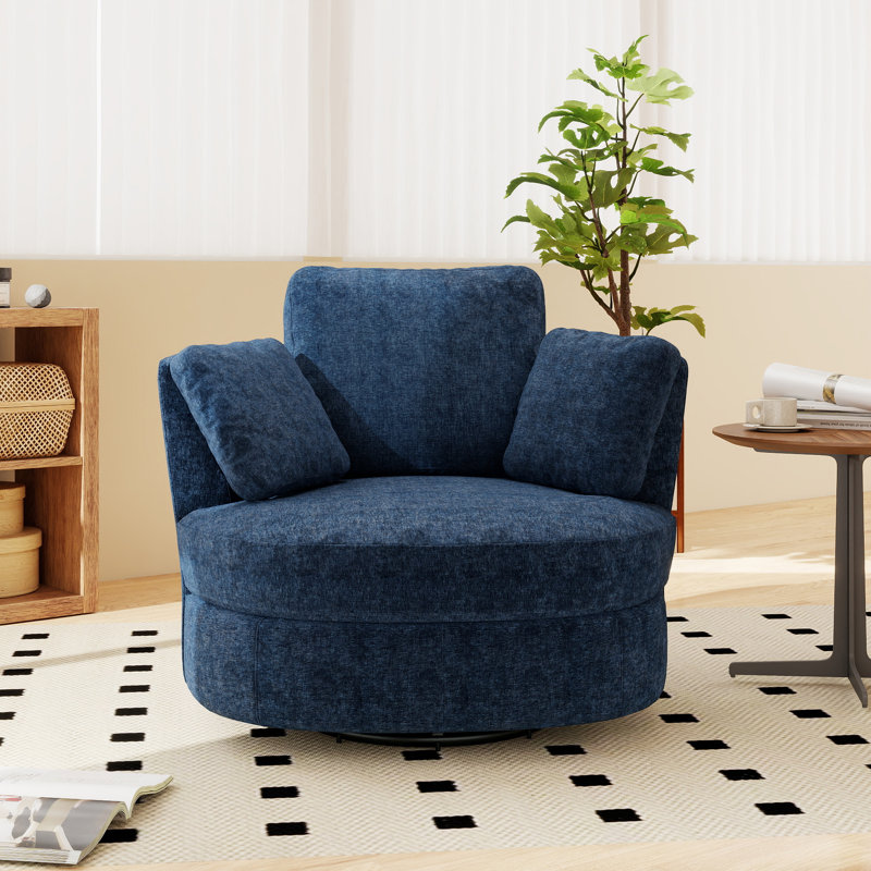 Fauteuil demi-tonneau pivotant de 40,55 po, Marine