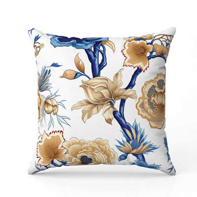 Coussin en faux suède Vintage Bloom