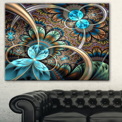 « light blue fractal fleur », impression