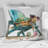Turtle Laying On A Beach Chair With Sunglasses I - Animals Printed Throw Pillow-982854426
