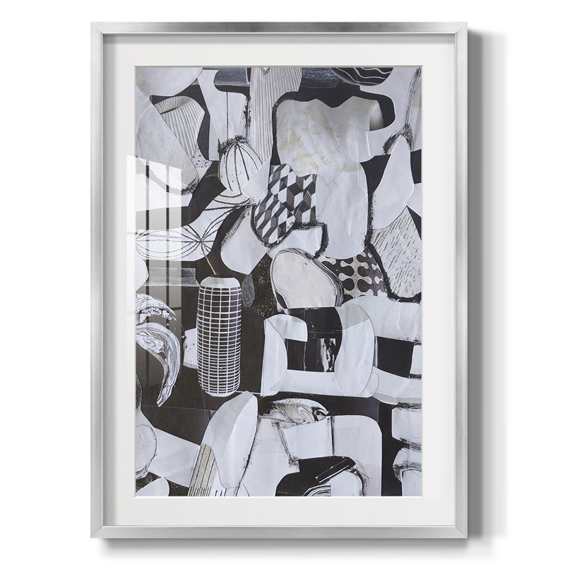 Beverlywood City Forms - Impression encadrée, H 28,5 po x l 20,5 po, Argent argent