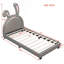 Twin Size Upholstered Platform Bed With Rabbit Ornament-528655181