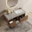 Loubertha 48'' Single Bathroom Vanity with Gray Top, Multi-layer Solid Wood, Two Drawers and Open Shelf-1976282707