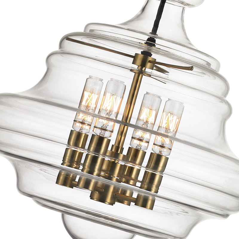 Washington 4 - Light Pendant, Aged Brass