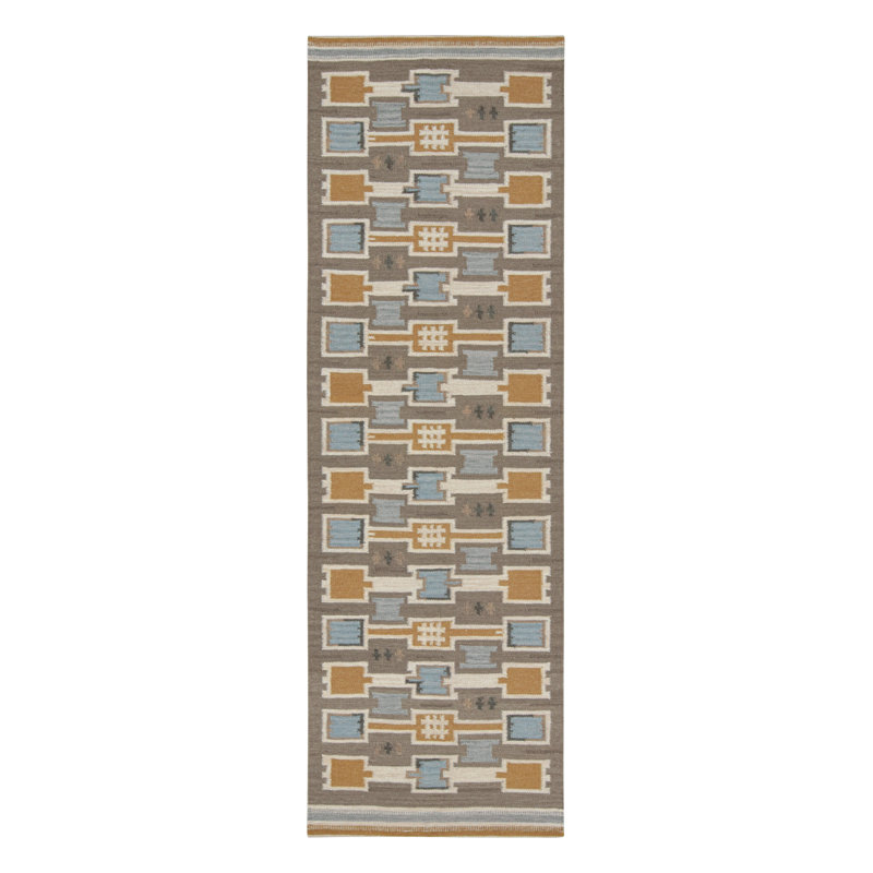 Scandinavian Wool Geometric Area Rug, Rectangle 6' x 9'