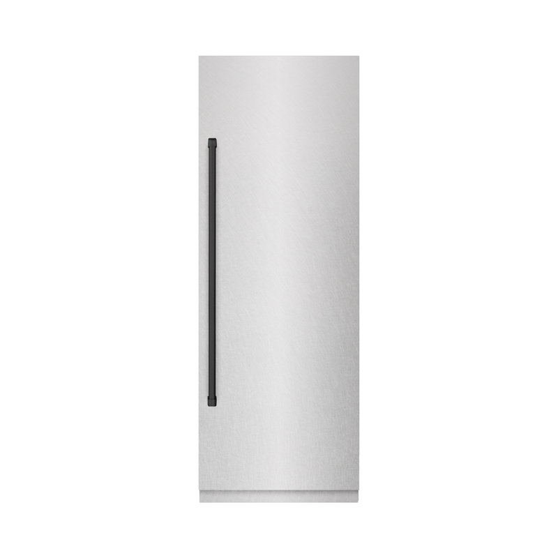 ZLINE Autograph Edition 30 po. 16,7 pieds cubes Réfrigérateur colonne avec intérieur gris graphite et détails