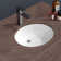 16.5" Ceramic Oval Undercounter Mount Bathroom Sink with Overflow Hole
