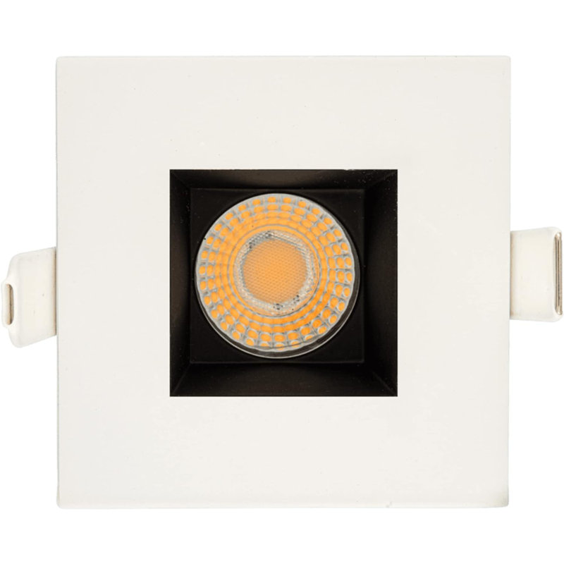 Éclairage encastré carré de 2 po 20 W à 1700/1200 lumens Perlglow, Noir / blanc