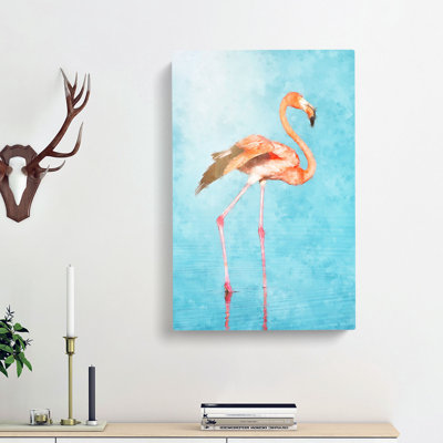 Flamingo Bird - Wrapped Canvas