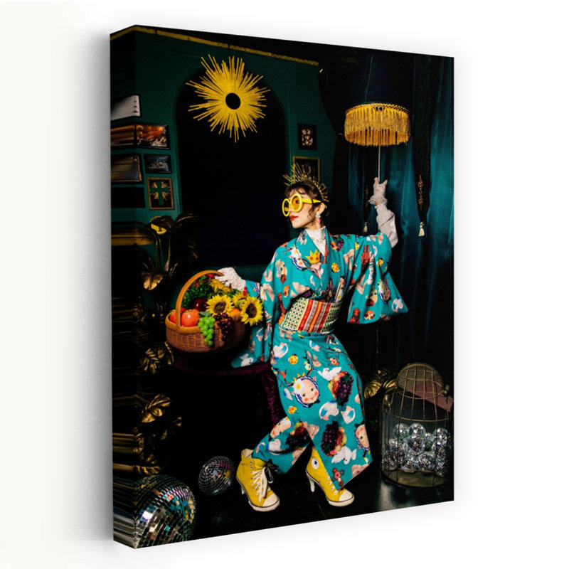 Impression d'art contemporain japonais de style japonais, H 18 po x l 12 po