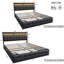 Modern Upholstered Ottoman Storage Bed With LED Headboard & USB-C Port, Industrial Bed Frame-284853134-274385995