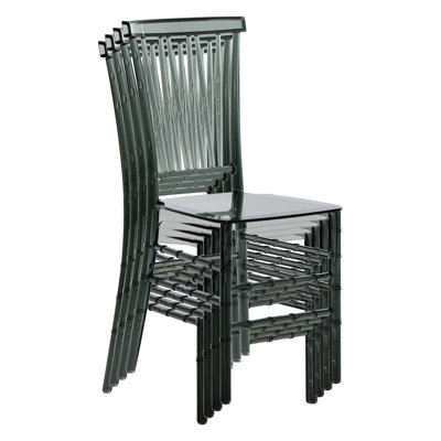 Techni Home Stackable Chiavari Style Clear Acrylic Event Chairs – Set of 4