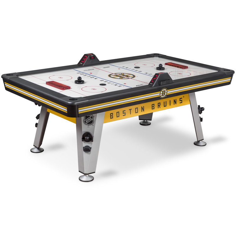 Boston Bruins 84" Yellow Air Hockey Table with LED Scoring