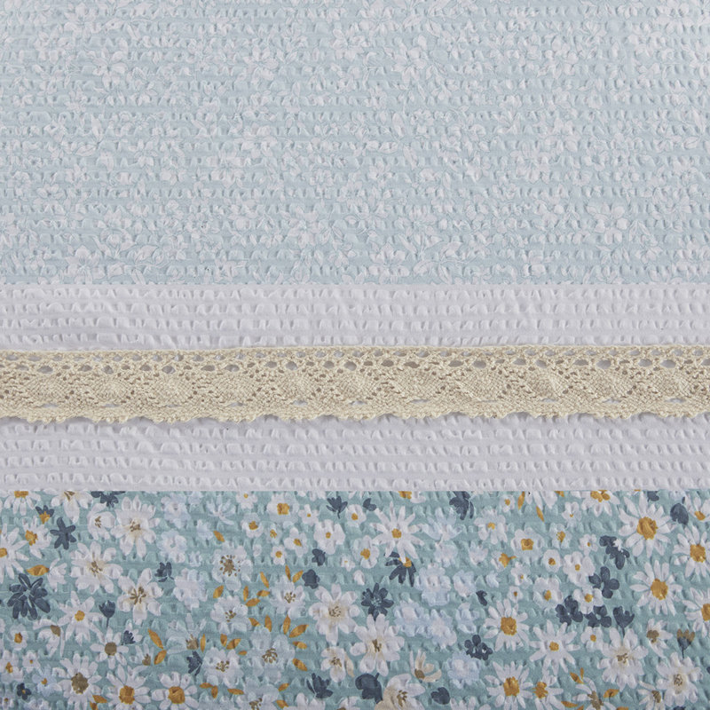 Ensemble d'édredon , Turquoise, Édredon double/grand + 4 pièces additionnelles