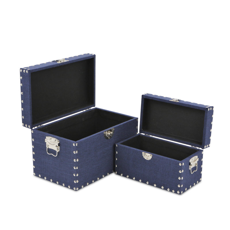 Grajeda 2 Piece Wooden Set, 8" H x 13.5" W x 8" D