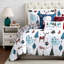 Ensemble de literie Southshore Fine Linens Winter Wonderland, 5 pièces, comprenant 1 couette, 1 taie d'oreiller, 2 coussins décoratifs et 1 housse de coussin, pour lit simple/simple XL.-1397360174