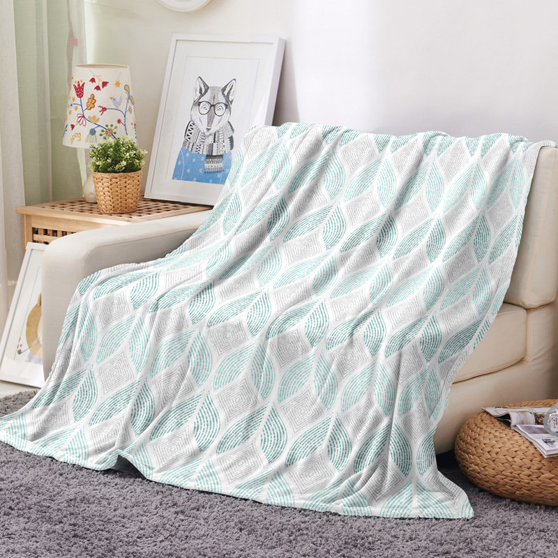  Couverture velours en peluche ondulée