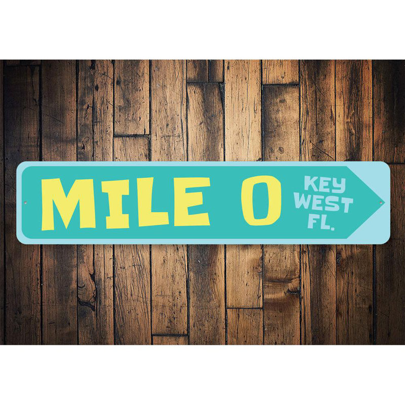 Plaque en aluminium Mile Marker, H 4 po x l 18 po x P 0,04 po