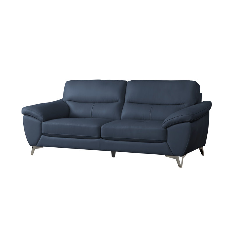 Sorenson Upholstered 86'' Sofa, Blue, 40" H x 86" W x 37" D