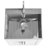 Hennessy 24"W Utility Sink & Laundry Cabinet with High Arc Faucet and Stainless Steel Sink, Pure White-49290060