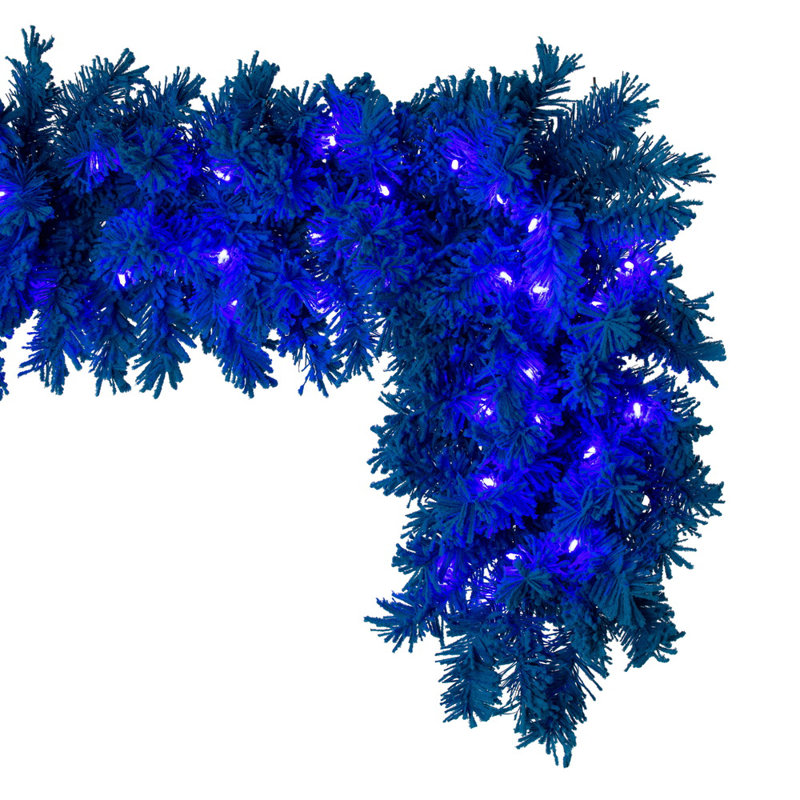 108 " Pre-Lit Mixed Greenery Garland