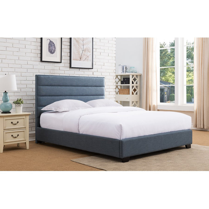 Tête de lit tapissier Penwell, Double / Grand, Bleu
