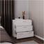 Commode à quatre tiroirs Alpine, rangement dans la chambre à coucher, blanc